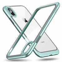 iPhone XS Max bumper met transparant achterkant mintgroen