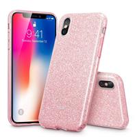 iPhone 7 hoes roze glitters chique design zacht TPU