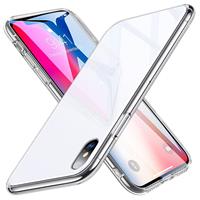 iPhone X hoes met transparante glazen achterkant