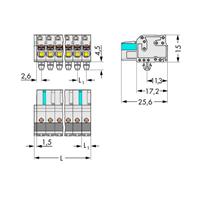 WAGO 2721-107/008-000 Female behuizing-kabel 2721 Totaal aantal polen: 7 Rastermaat: 5 mm 50 stuk(s)