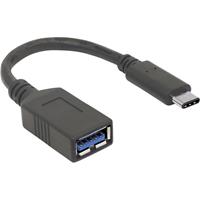manhattan USB 3.1 (Gen 1) Anschlusskabel [1x USB 3.0 Stecker C - 1x USB 3.0 Buchse A] 8.50cm Schwarz