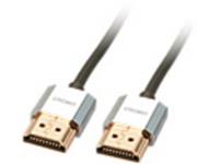 LINDY HDMI Anschlusskabel [1x HDMI-Stecker - 1x HDMI-Stecker] 1.00m Grau