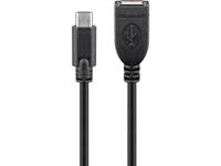 Goobay USB 2.0 Verlengkabel [1x USB-C stekker - 1x USB 2.0 bus A]