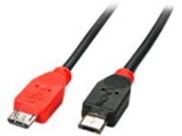 LINDY USB 2.0 Anschlusskabel [1x USB 2.0 Stecker Micro-B - 1x USB 2.0 Stecker Micro-B] 1.00m Schwarz