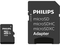 Philips microSDHC-kaart 16 GB Class 10 Incl. SD-adapter