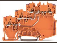 Wago Dreistock-Initiatorklemme 7mm Push-In-Klemme Orange 15St.