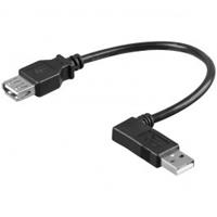 Goobay USB 2.0 Verlengkabel USB A - USB A Haaks 0.45m
