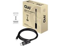 Club3D USB Anschlusskabel [1x USB 3.1 Stecker C - 1x DisplayPort Stecker] 1.80m Schwarz