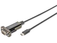 DIGITUS USB 2.0 Adapter, USB-C - RS232, schwarz