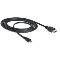 delock USB Micro naar HDMI MHL kabel - 5-pins / zwart - 3 meter