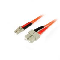 StarTech.com 2m Fiber Optic Cable - Multimode Duplex 50/125 - LSZH - LC/SC - OM2 - LC to SC Fiber Patch Cable - Netzwerkkabel - 2 m