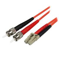 StarTech.com Multimode LC auf ST Glasfaserkabel 2m - LWL / Glasfaser 50/125µ Duplex Patchkabel