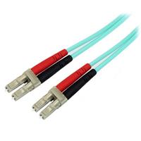 startech.com 1m LC Fiber Optic Cable - 10 Gb Aqua - MM Duplex 50/125 - LSZH - patch cable - 1 m - aqua