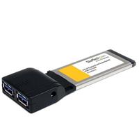 StarTech.com 2 Port ExpressCard SuperSpeed USB 3.0 Card Adapter - USB-Adapter