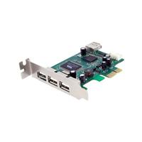 StarTech.com 4 Port PCI Express Low Profile High Speed USB Card - USB-Adapter