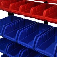 VIDAXL Werkstattboxen Mit Ständer Blau & Rot