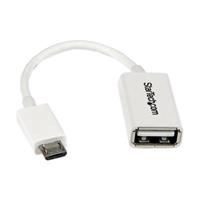 Startech 5-Inch Micro USB to USB Male to Female OTG Host Adapter White