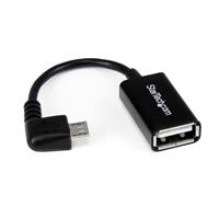 StarTech 5 Inch Right Angle Micro USB to USB OTG Host Adapter