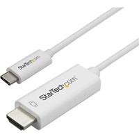 StarTech.com 3m (10 ft.) USB-C to HDMI Cable - 4K at 60Hz - White - external video adapter - VL100 - white