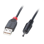 Lindy USB 2.35 x 0.7 mm naar USB A voedingskabel - 2.0 - 
