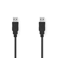 Nedis USB 2.0 Kabel A Male - A Male 2.00 m Zwart
