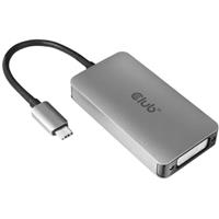 club3D USB Adapter [1x USB-C stekker - 1x DVI-D-koppeling] Aluminium
