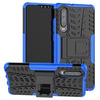 Antislip Huawei P30 Hybrid Case - Blauw / Zwart