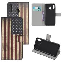 Style Series Samsung Galaxy A20e Wallet Case - Vintage Amerikaanse vlag