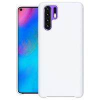 Huawei P30 Pro vloeibare siliconen hoes - wit