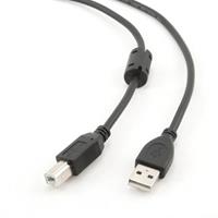 Gembird - Professional series - USB-Kabel - usb Type b (m) bis usb (m) - USB2.0 - 4,5m - geformt - Schwarz (CCF-USB2-AMBM-15) (CCF-USB2-AMBM-15)