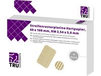TRU Components Printplaat Hardpapier (l x b) 100 mm x 60 mm 35 Âµm Rastermaat 5 mm Inhoud 4 stuks