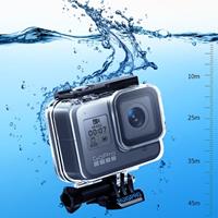RUIGPRO voor GoPro HERO8 45m waterdichte behuizing beschermhoes met gesp basisbevestiging & schroef (transparant)