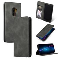 huismerk Retro huid voelen Business magnetische horizontale Flip lederen case voor Samsung Galaxy S9 plus (donkergrijs)