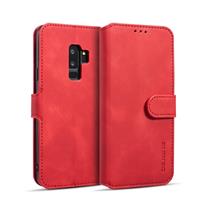 huismerk Dg. MING retro olie kant horizontale flip case met houder & kaartsleuven & portemonnee voor Galaxy S9 PLUS (rood)