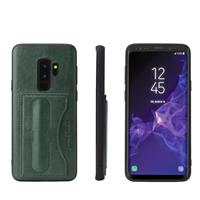 huismerk Fierre Shann volledige dekking beschermende lederen draagtas voor Galaxy S9 PLUS met houder & kaartsleuf (groen)