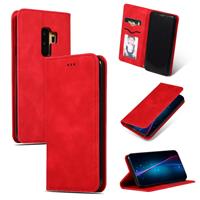 huismerk Retro huid voelen Business magnetische horizontale Flip lederen case voor Samsung Galaxy S9 plus (rood)