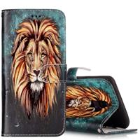 huismerk Voor Galaxy S9 PLUS Gloss olie patroon reliëf Lion horizontale Flip lederen draagtas met houder & kaartsleuven & portemonnee