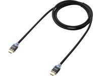 speakaprofessional HDMI Anschlusskabel mit LED [1x HDMI-Stecker - 1x HDMI-Stecker] 5.00m Schwarz