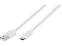 vivanco USB 2.0 Anschlusskabel [1x USB 2.0 Stecker A - 1x USB-C™ Stecker] 2.00m Weiß