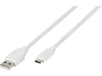 vivanco USB 2.0 Anschlusskabel [1x USB 2.0 Stecker A - 1x USB-C™ Stecker] 1.20m Weiß
