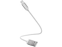 Hama USB 2.0 Aansluitkabel [1x USB-A 2.0 stekker - 1x Micro-USB 2.0 B stekker] 0.2 m Wit