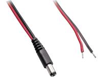 BKL Electronic Laagspannings-aansluitkabel Laagspanningsstekker - Open kabeleinde 3.50 mm 1.10 mm 1 m 1 stuks