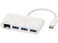 vivanco USB-C Adapter [4x RJ45-Buchse, USB 3.0 Buchse A - 1x USB-C™ Stecker] CC UC UA3RJ45
