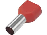 trucomponents TRU COMPONENTS Zwillings-Aderendhülse 1 x 10mm² x 14mm Teilisoliert Rot 100St.