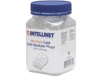 intellinet Intellilnet 100er-Pack Cat6 RJ45-Modularstecker UTP 2-Punkt-Aderkontaktierung für Litzendraht 100 S