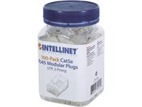 intellinet 100er Pack Cat5e RJ45 Modularstecker UTP 2-Punkt-Aderkontaktierung für Litzendraht 100 S