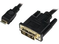 logilink HDMI / DVI Aansluitkabel [1x HDMI-stekker C mini - 1x DVI-stekker 18+1-polig] 2 m Zwart