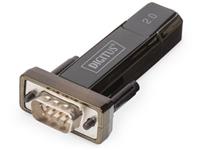 digitus USB 2.0, Serieel Adapter [1x USB-A 2.0 stekker - 1x D-sub stekker 9-polig] DA-70167 Vergulde steekcontacten, Met USB