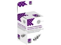 TRU COMPONENTS Laboratoriumconnector assortiment Bus, inbouw verticaal Zilver 10 stuks