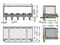 WAGO 2092-3423/200-000 Male behuizing-board 2092 Totaal aantal polen: 3 Rastermaat: 7.50 mm 100 stuk(s)